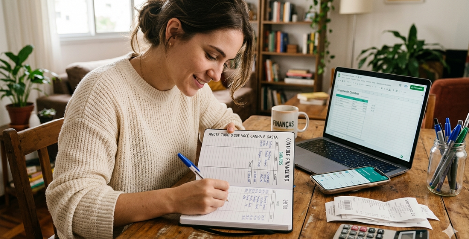 dicas para você organizar seu salário- anote tudo o que gasta