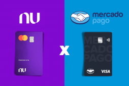 cartão nubank ao lado do cartão mercado pago