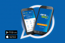 dois celulares mostrando o aplicativo Caixa Tem