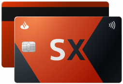 imagem do cartão santander sx em um fundo transparente