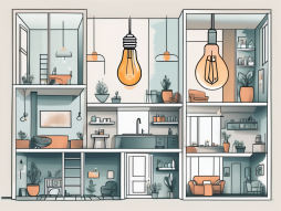 A home with different rooms like kitchen