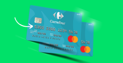 Seta apontando para o número BIN do cartão de crédito