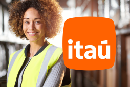 mulher trabalhadora representando o Empréstimo FGTS Itaú