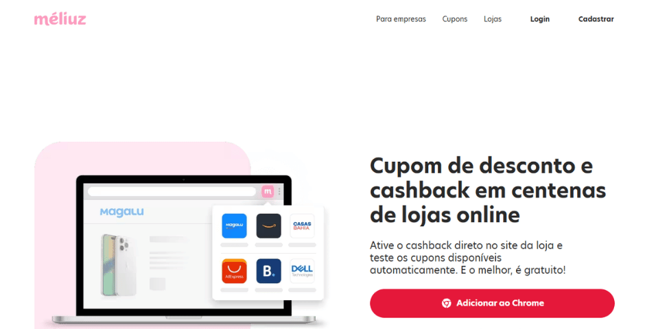 print do site Méliuz como funciona