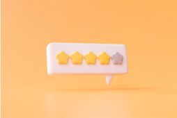 sistema de avaliação com estrelas para representar o tema como aumentar o rating