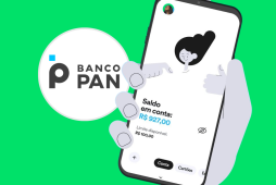 print da tela inicial do aplicativo banco pan
