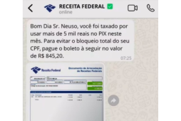 golpe da falsa cobrança do PIX