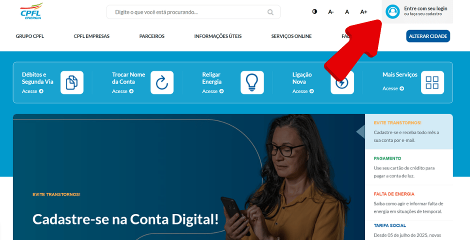 cpfl site oficial