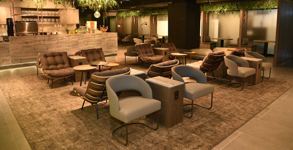 Sala VIP que faz parte do Mastercard Airport Experiences