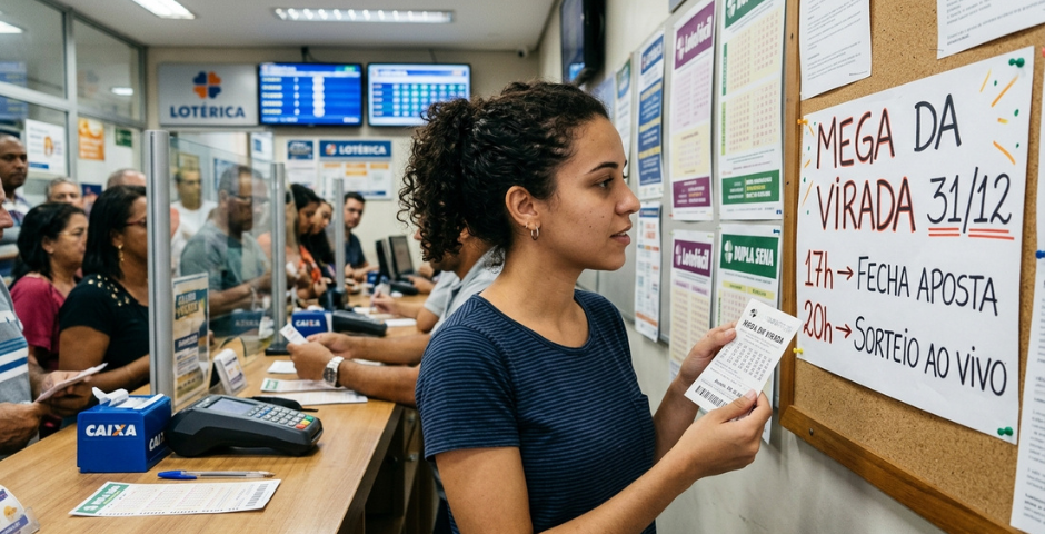 Horário do sorteio e prazo para apostar na Mega da Virada 2026