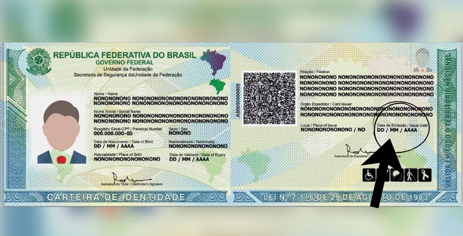 data de emissão do rg