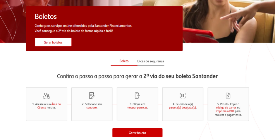2ª via do boleto de financiamento Santander: como emitir em 1 minuto