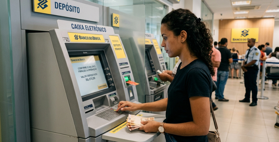 Como Depositar Dinheiro no Caixa Eletrônico passo a passo