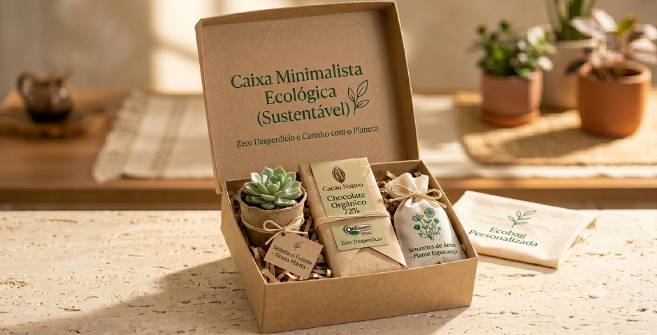 Caixa minimalista ecológica