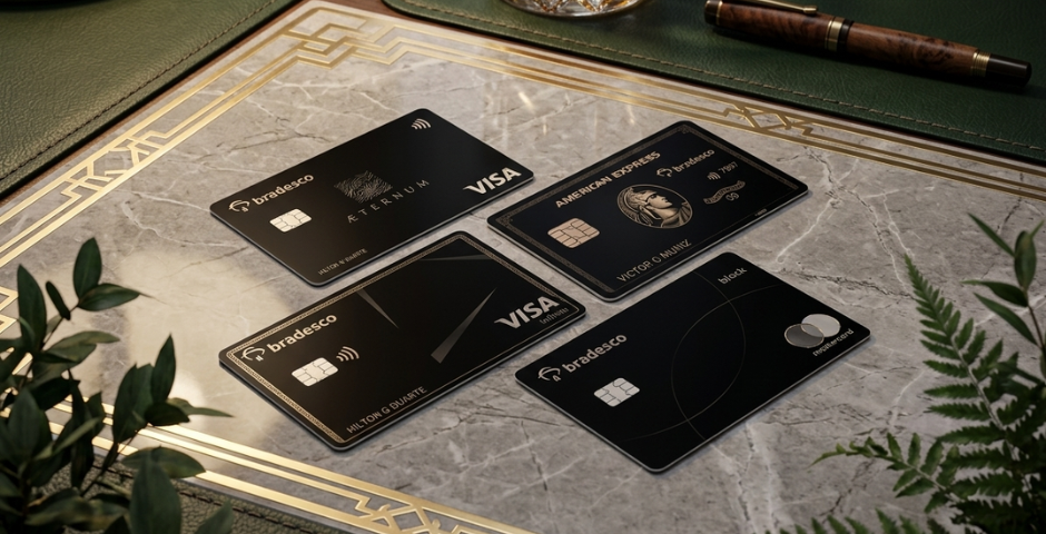 Cartões com Transferência para Livelo- Bradesco (Visa, Mastercard, Elo e AMEX)