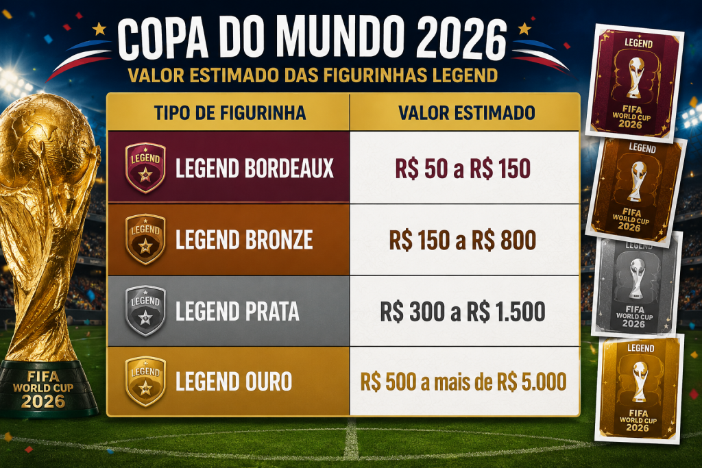 Quanto vale uma figurinha rara da Copa do Mundo - tabela