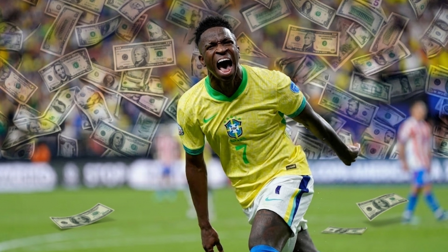 Vini Jr. ganha por mês