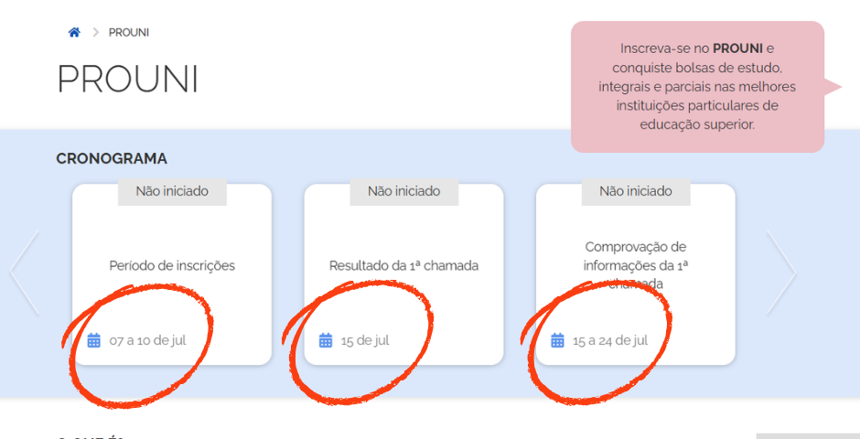 como funciona o Prouni