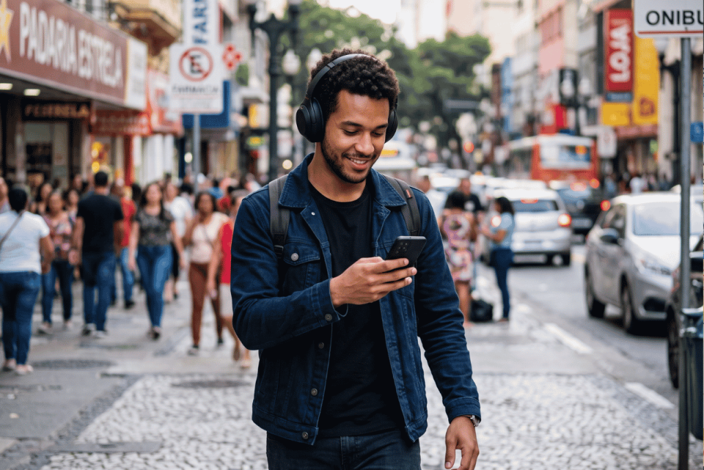 homem usando celular para puxar fatura do cartão pelo CPF