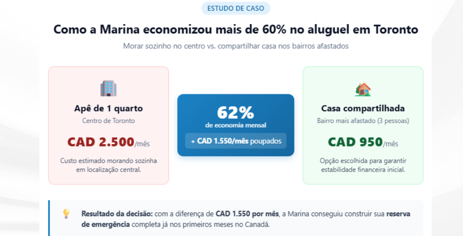 Quanto custa o aluguel no Canadá