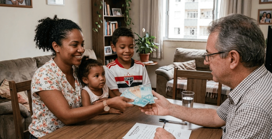 família pagando aluguel representando quanto custa manter uma casa com filhos