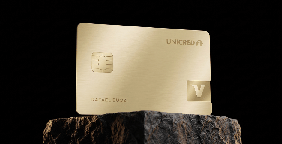 cartão unicred privilege sobre uma pedra