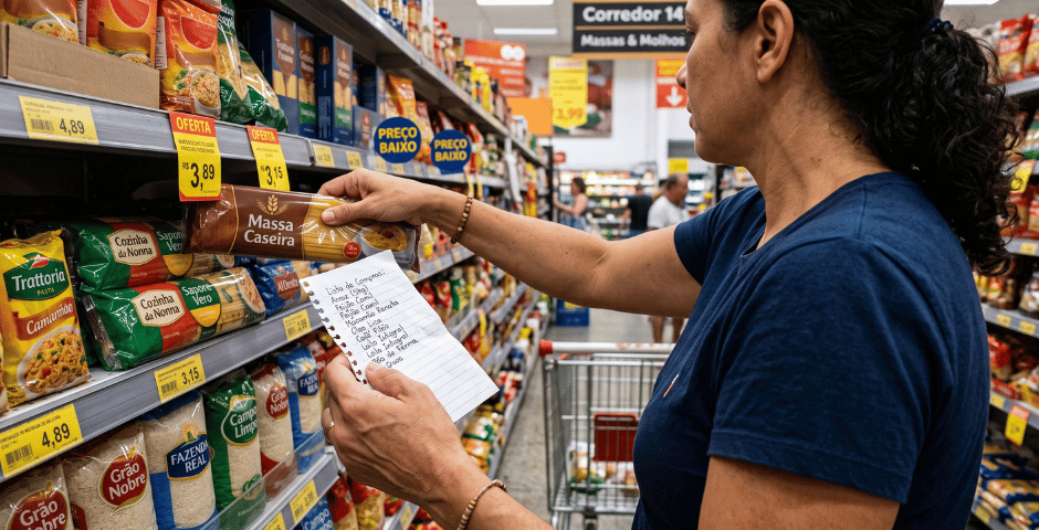 fazer lista de supermercado é um dos pequenos hábitos para economizar dinheiro