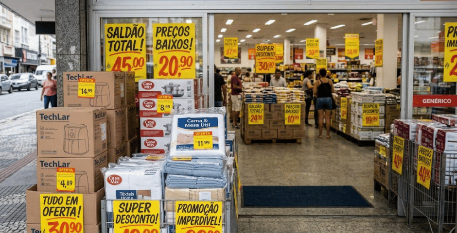 uma loja em promoção