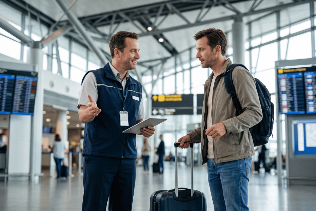 Serviço Meet and Greet no aeroporto com acompanhamento de passageiro